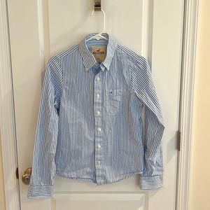 Hollister Striped Button Down Shirt XS